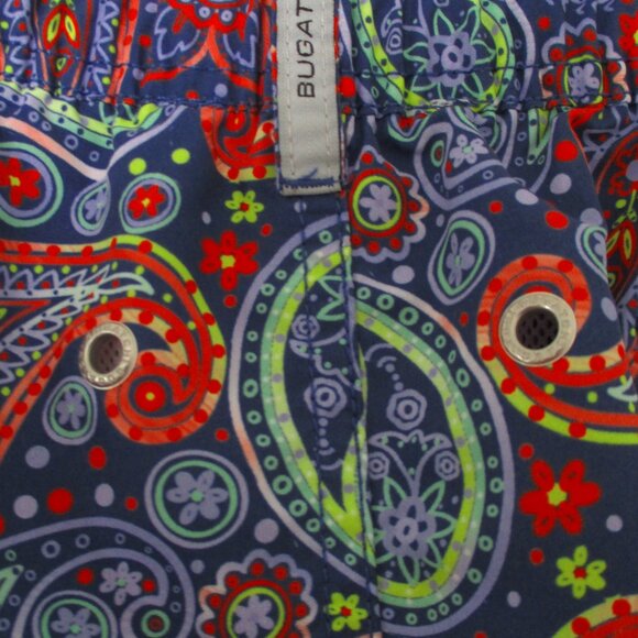 Bugatchi Uomo Mens Multicolor Paisley Drawstring Swim Trunk NWOT - 34W-38W or L - Picture 2 of 6